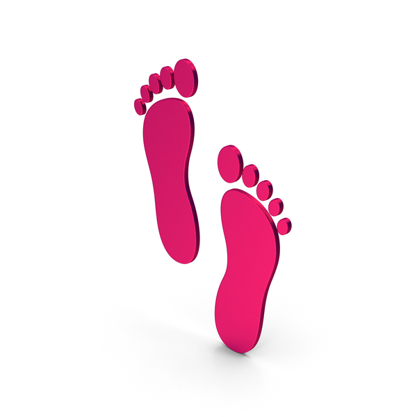 Computer Icon: Symbol Footprint Metallic PNG & PSD Images