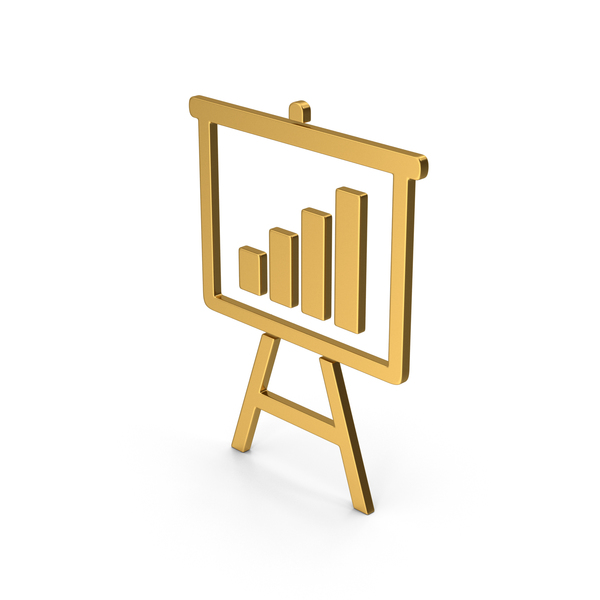 Whiteboard: Symbol Graph Presentation Board Gold PNG & PSD Images