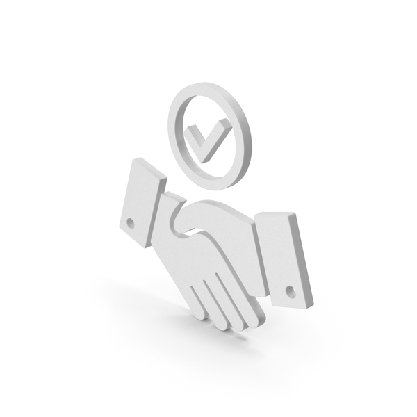 Computer Icon: Symbol Handshake With Checkmark PNG & PSD Images