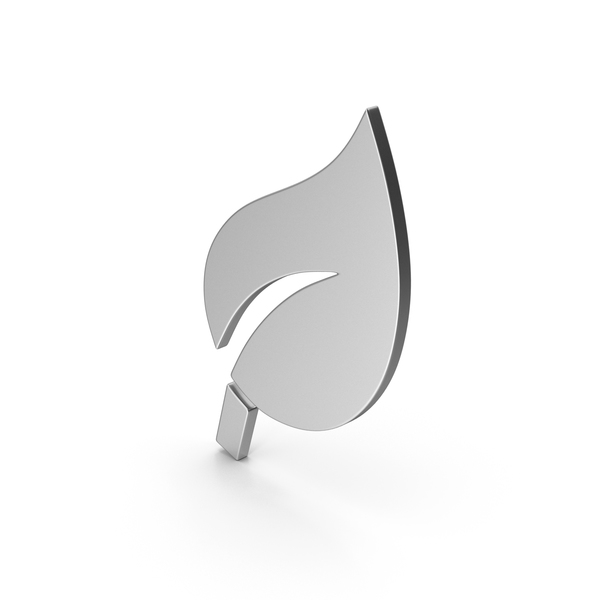 Computer Icon: Symbol Leaf Silver PNG & PSD Images