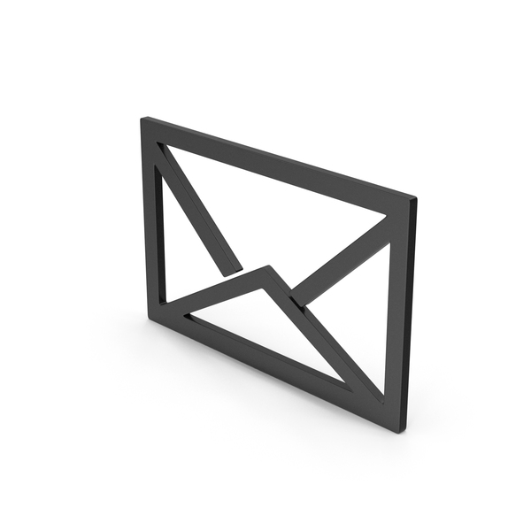 Computer Icon: Symbol Letter Envelope Black PNG & PSD Images