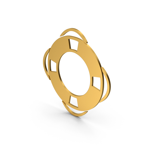 Computer Icon: Symbol Life Saver Gold PNG & PSD Images