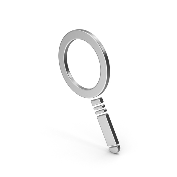 Symbol Magnifying Glass Silver PNG & PSD Images
