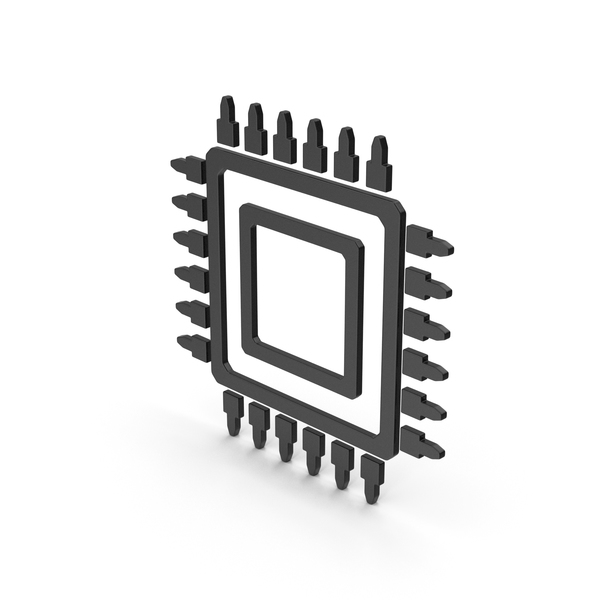 Computer Chip: Symbol Microchip Black PNG & PSD Images