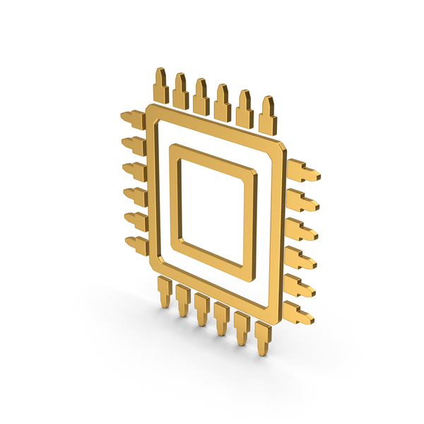 Computer Chip: Symbol Microchip Gold PNG & PSD Images Computer Chip: Symbol Microchip Gold PNG & PSD Images