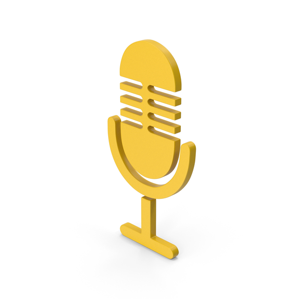 Computer Icon: Symbol Microphone Yellow PNG & PSD Images