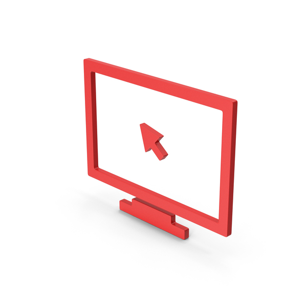 Computer: Symbol Monitor With Arrow Red PNG & PSD Images