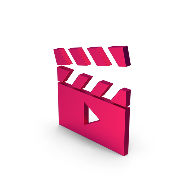 Clapperboard: Symbol Movie Metallic PNG & PSD Images