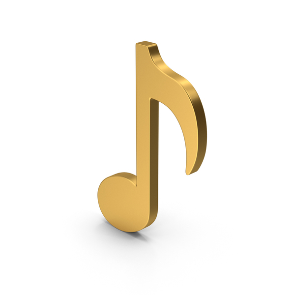 Musical: Symbol Music Note Gold PNG & PSD Images