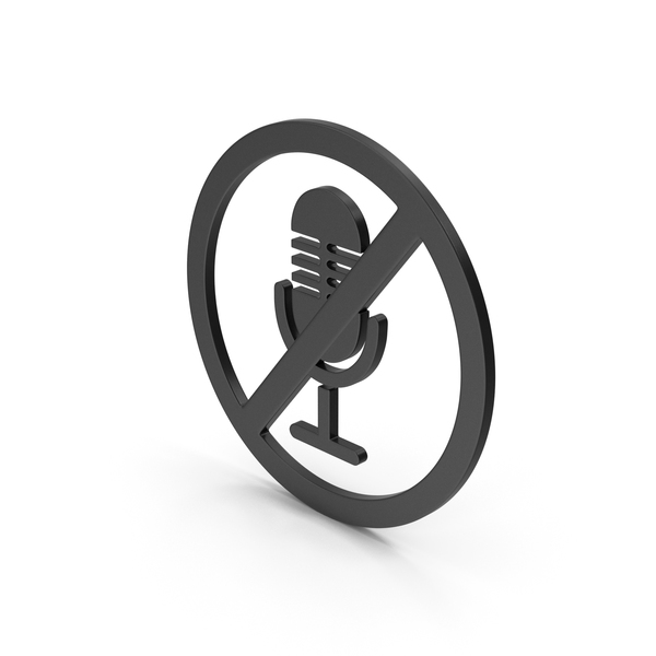 Computer Icon: Symbol No Microphone Black PNG & PSD Images