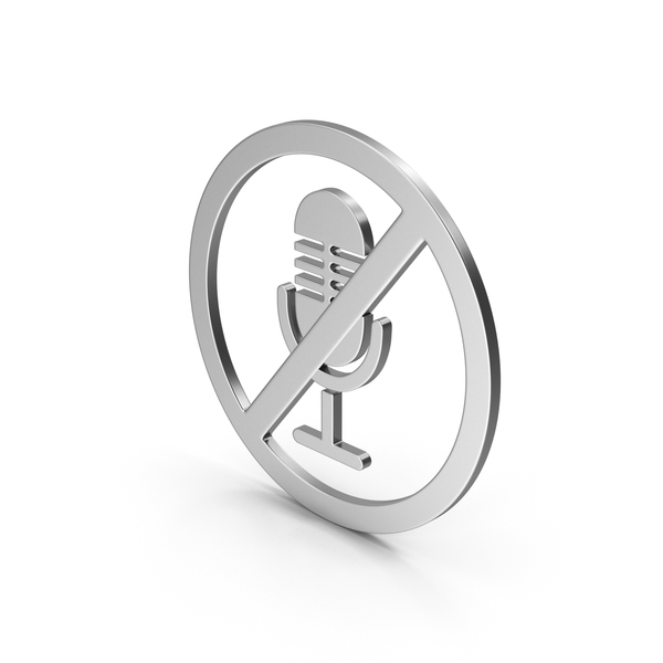 Symbol No Microphone Silver PNG & PSD Images Symbol No Microphone Silver PNG & PSD Images