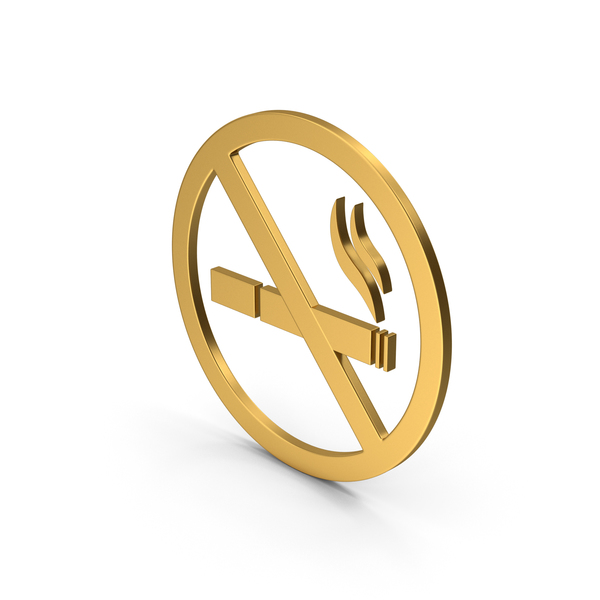 Symbol No Smoking Gold PNG & PSD Images