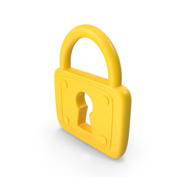 SYMBOL PADLOCK YELLOW PNG & PSD Images