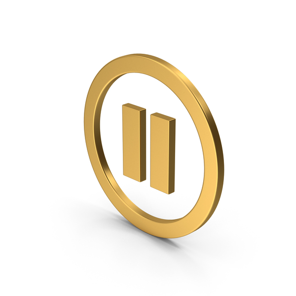 Pushbutton Switch: Symbol Pause Button Gold PNG & PSD Images Pushbutton Switch: Symbol Pause Button Gold PNG & PSD Images