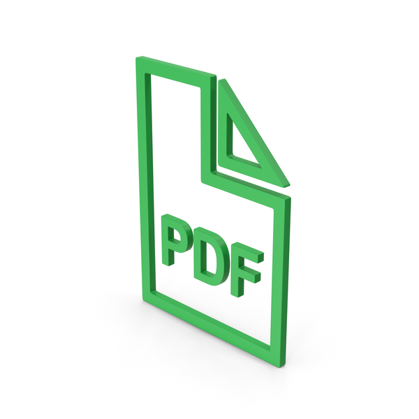 Symbol PDF File Green PNG & PSD Images