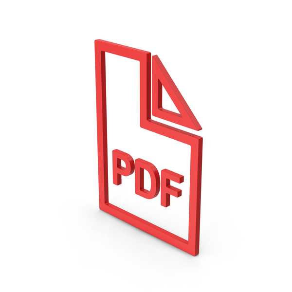 Symbol PDF File Red PNG & PSD Images