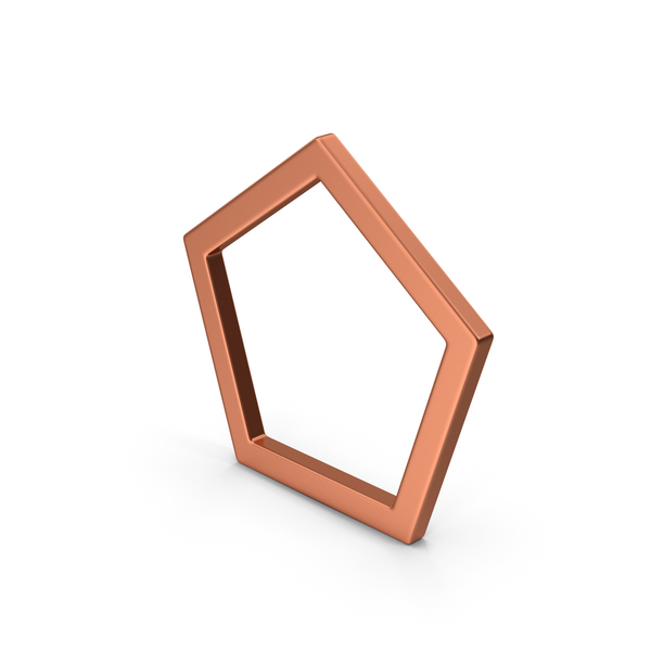 Computer Icon: Symbol Pentagon Bronze PNG & PSD Images