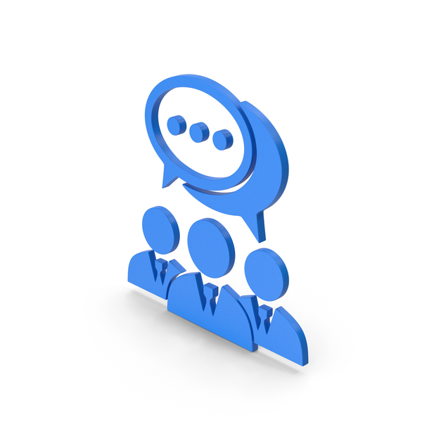 Logo: Symbol People Chatting / Talking Blue PNG & PSD Images