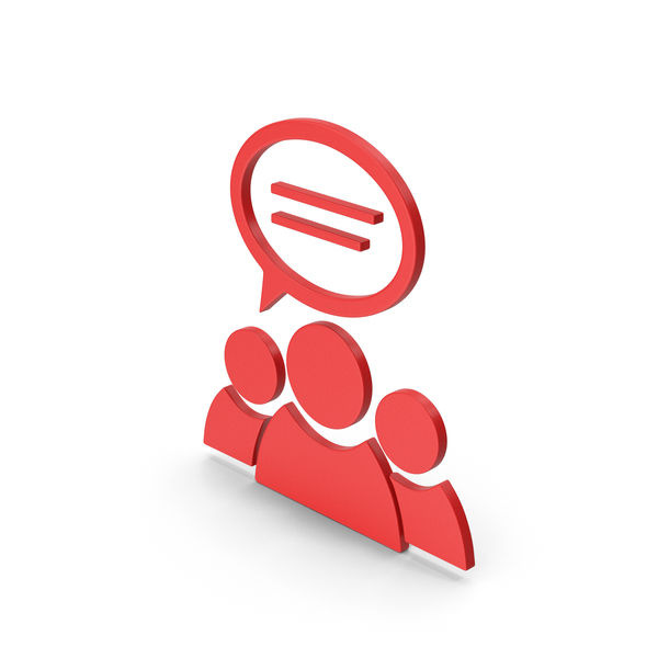 Logo: Symbol People Talking Red PNG & PSD Images