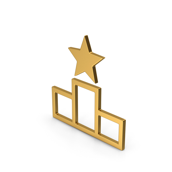 Computer Icon: Symbol Podium Gold PNG & PSD Images