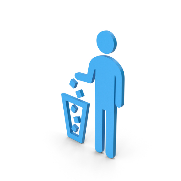 Computer Icon: Symbol Recycle Bin Blue PNG & PSD Images