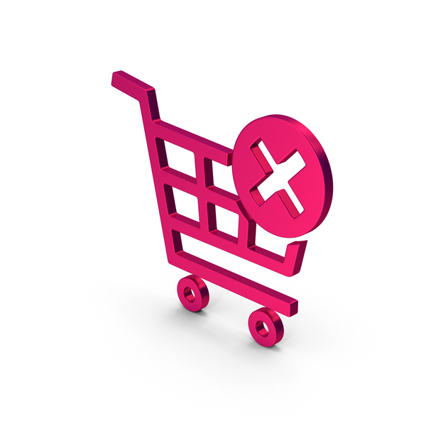 Symbol Remove From Shopping Cart Metallic PNG & PSD Images