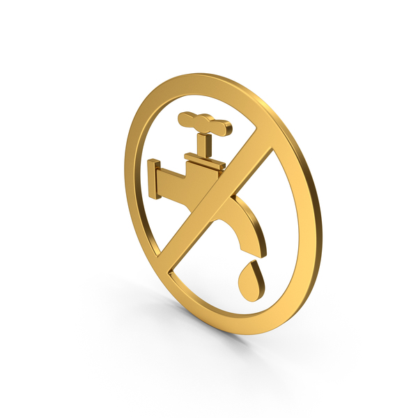 Symbols: Symbol Save Water Gold PNG & PSD Images