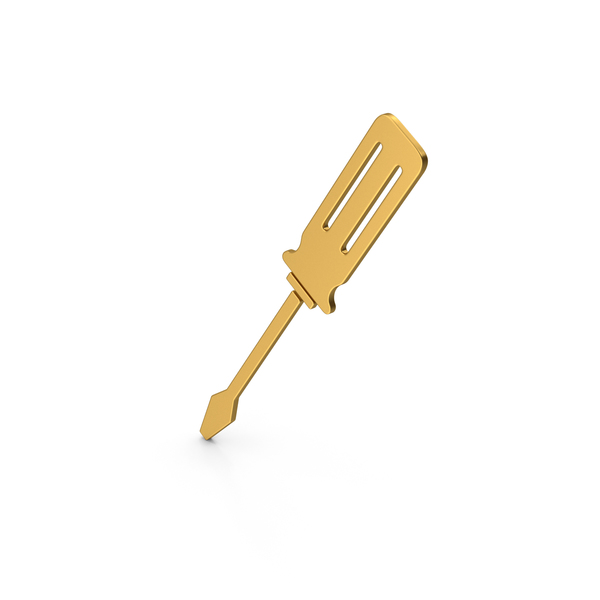 Symbols: Symbol Screwdriver Gold PNG & PSD Images Symbols: Symbol Screwdriver Gold PNG & PSD Images