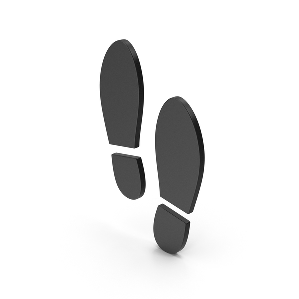 Symbols: Symbol Shoe Footprint Black PNG & PSD Images