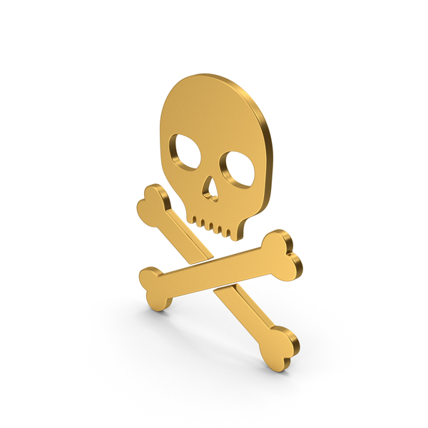Symbol Skull With Crossed Bones Gold PNG & PSD Images Symbol Skull With Crossed Bones Gold PNG & PSD Images