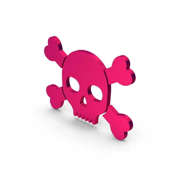 Computer Icon: Symbol Skull With Crossed Bones Metallic PNG & PSD Images