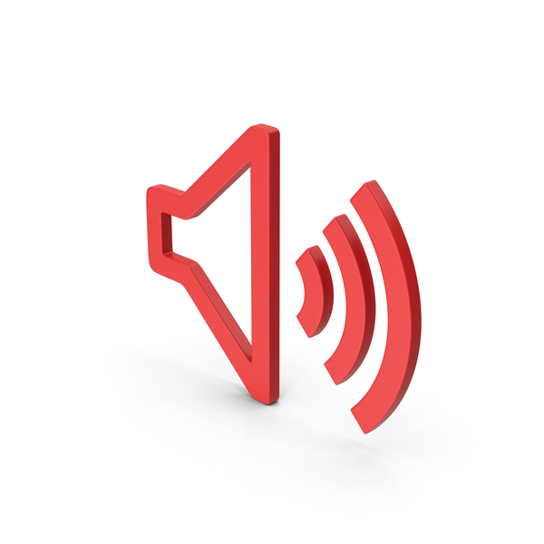 Computer Icon: Symbol Sound Red PNG & PSD Images
