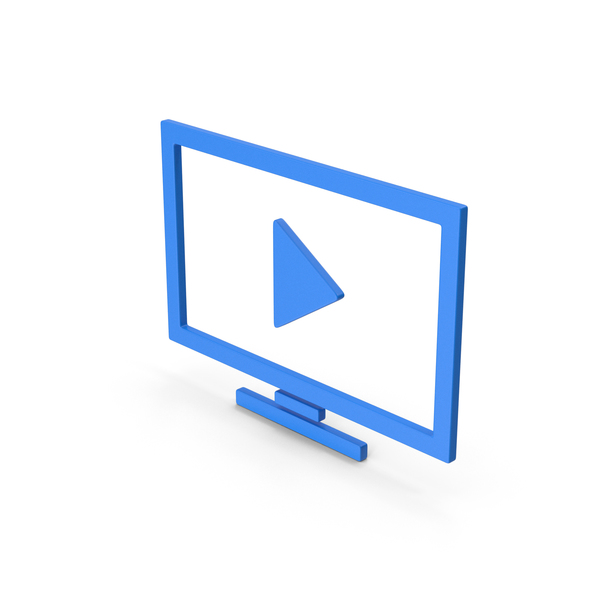 Symbols: Symbol TV / Monitor Blue PNG & PSD Images