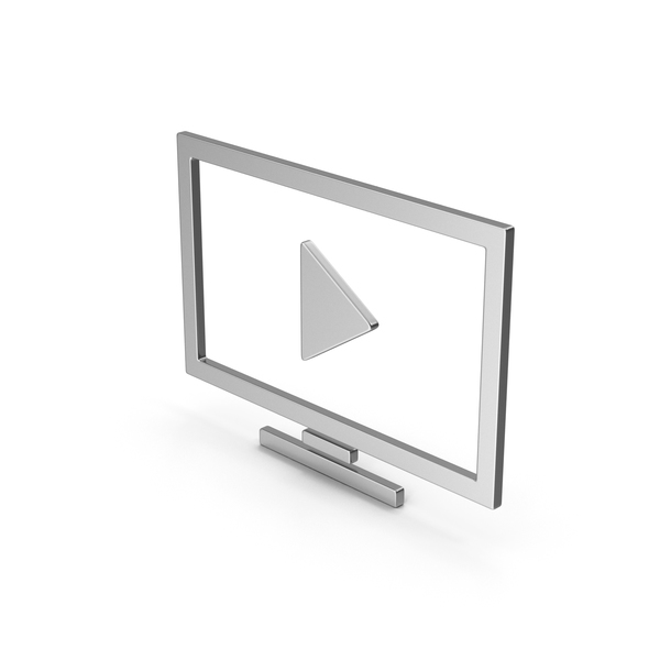 Symbols: Symbol TV / Monitor Silver PNG & PSD Images