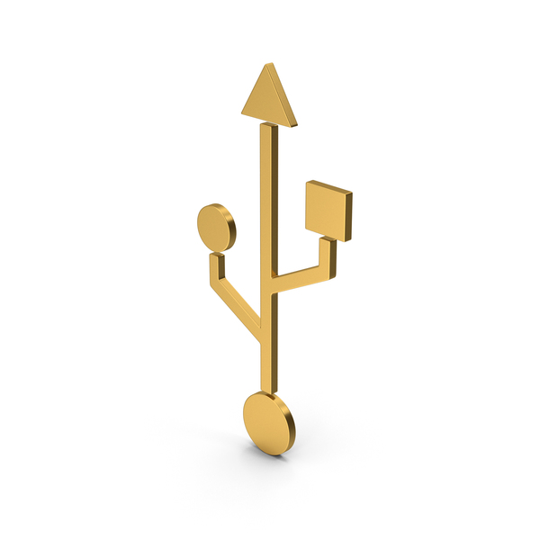 Symbols: Symbol USB Gold PNG & PSD Images Symbols: Symbol USB Gold PNG & PSD Images