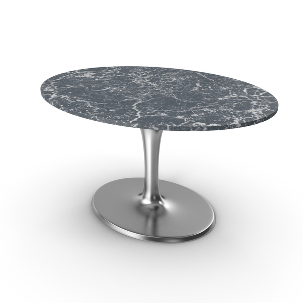 07: Table Oval Blue Marble PNG & PSD Images