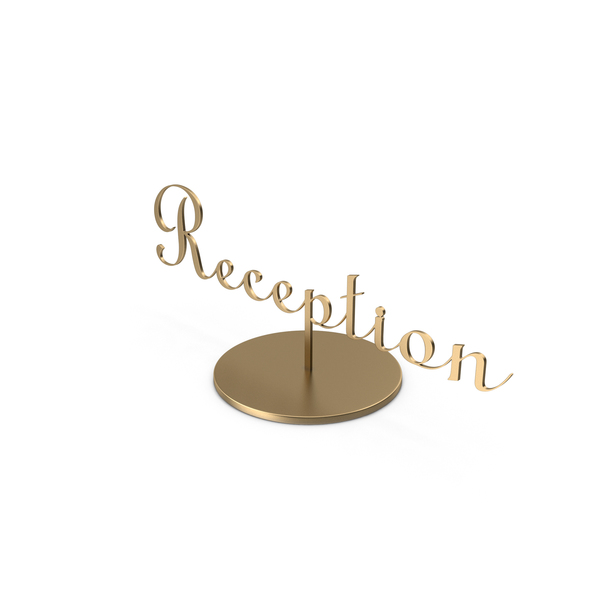 Table Sign Reception Brushed Bronze PNG & PSD Images Table Sign Reception Brushed Bronze PNG & PSD Images