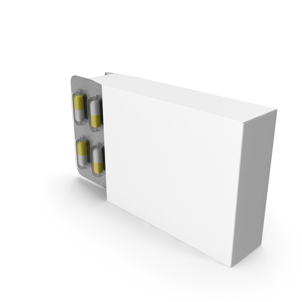 Packaged Medicine: Tablet Blisters with Yellow and White Capsules with Box PNG & PSD Images Packaged Medicine: Tablet Blisters with Yellow and White Capsules with Box PNG & PSD Images