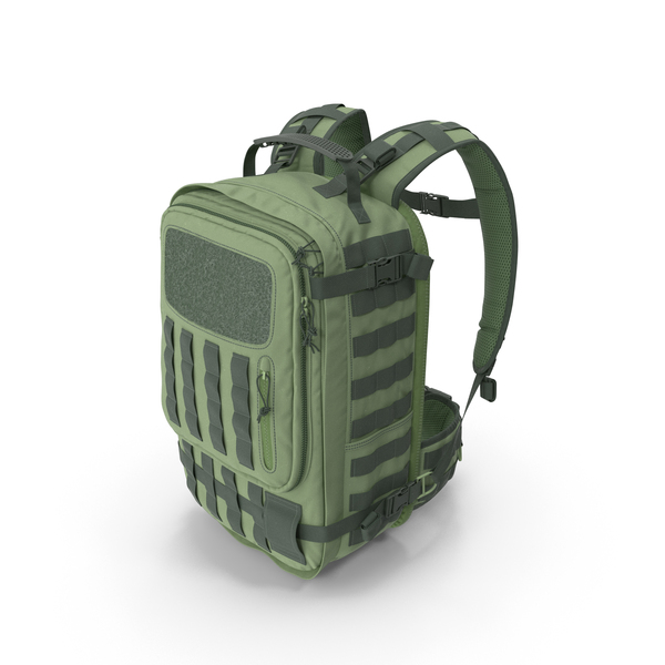 Tactical Military Trekking Backpack Green PNG & PSD Images