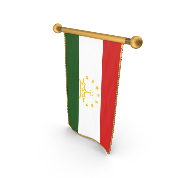 Tajikistan Country Hanging Flag Design PNG & PSD Images