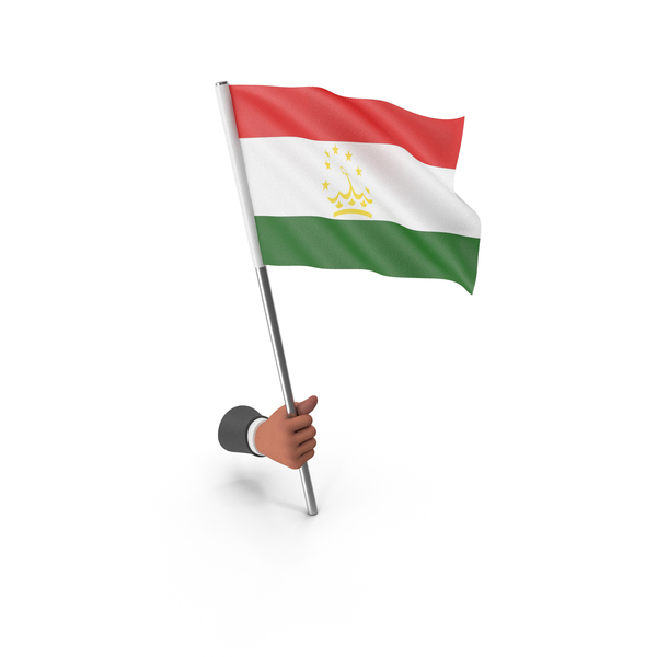 Tajikistan Hand Hold Flag PNG & PSD Images