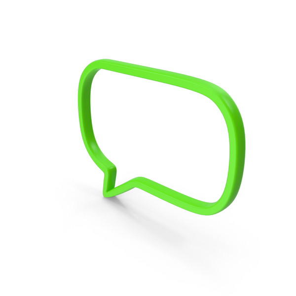 Speech Balloon: Talk Empty Icon Green PNG & PSD Images