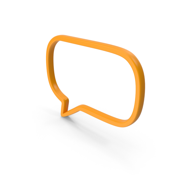 Speech Balloon: Talk Empty Icon Orange PNG & PSD Images