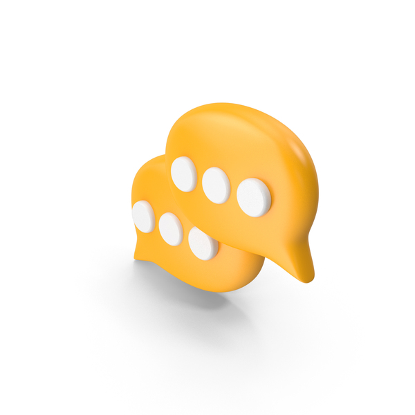 2 In 1: Talk Icon Yellow PNG & PSD Images