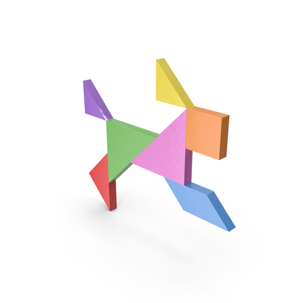 Puzzle: Tangram Rabbit PNG & PSD Images Puzzle: Tangram Rabbit PNG & PSD Images