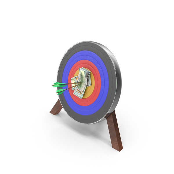 One Hundred Bill: Target Hit Center 100 US Dollar Money PNG & PSD Images