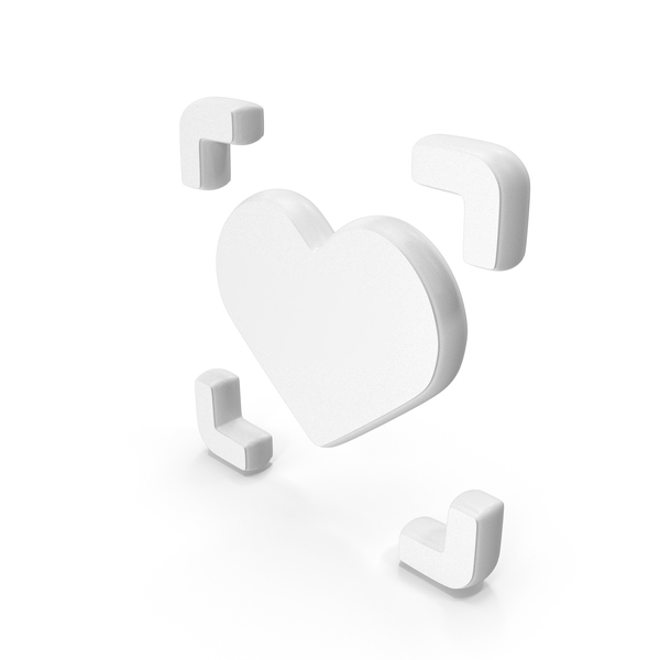 Symbols: Target Love Symbol White PNG & PSD Images