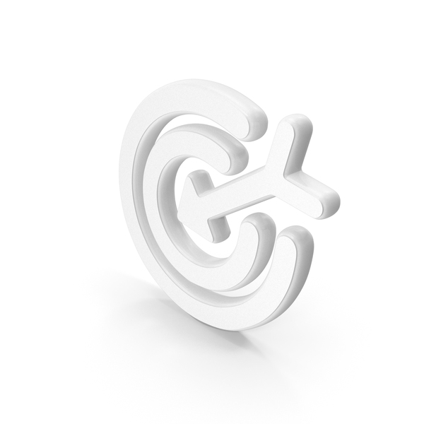 Computer Icon: Target Symbol White PNG & PSD Images