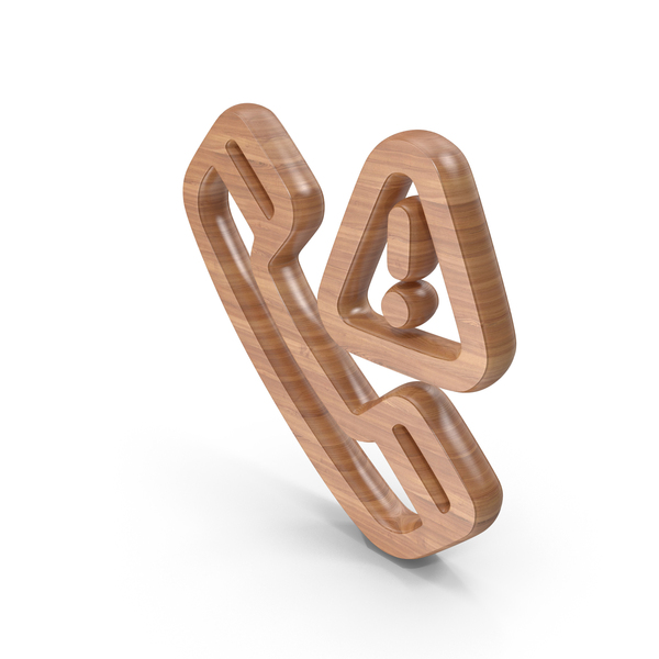 Phone: Telephone Error Symbol Wood PNG & PSD Images