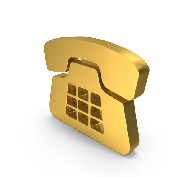 Logo: Telephone Symbol Gold PNG & PSD Images